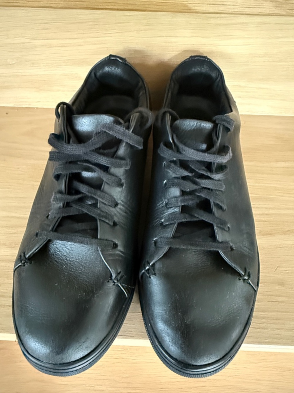 Thursday Boot Company Men's Black Vachetta Leather Low-Top Sneakers Sz 9.5 - Picture 6 of 16